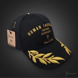 Black and Gold Cap by Human Hats